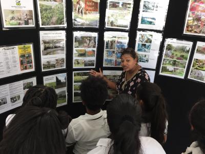 Caption: Agricultural Assistant I of the Ministry of Agriculture, Land and Fisheries, Ms. Vidia Maraj, commands the attention of students from A.S.J.A. Girls College in Charlieville during their school’s Career Day hosted on Tuesday 7th March, 2017. (Photo courtesy the Ministry of Agriculture, Land and Fisheries)